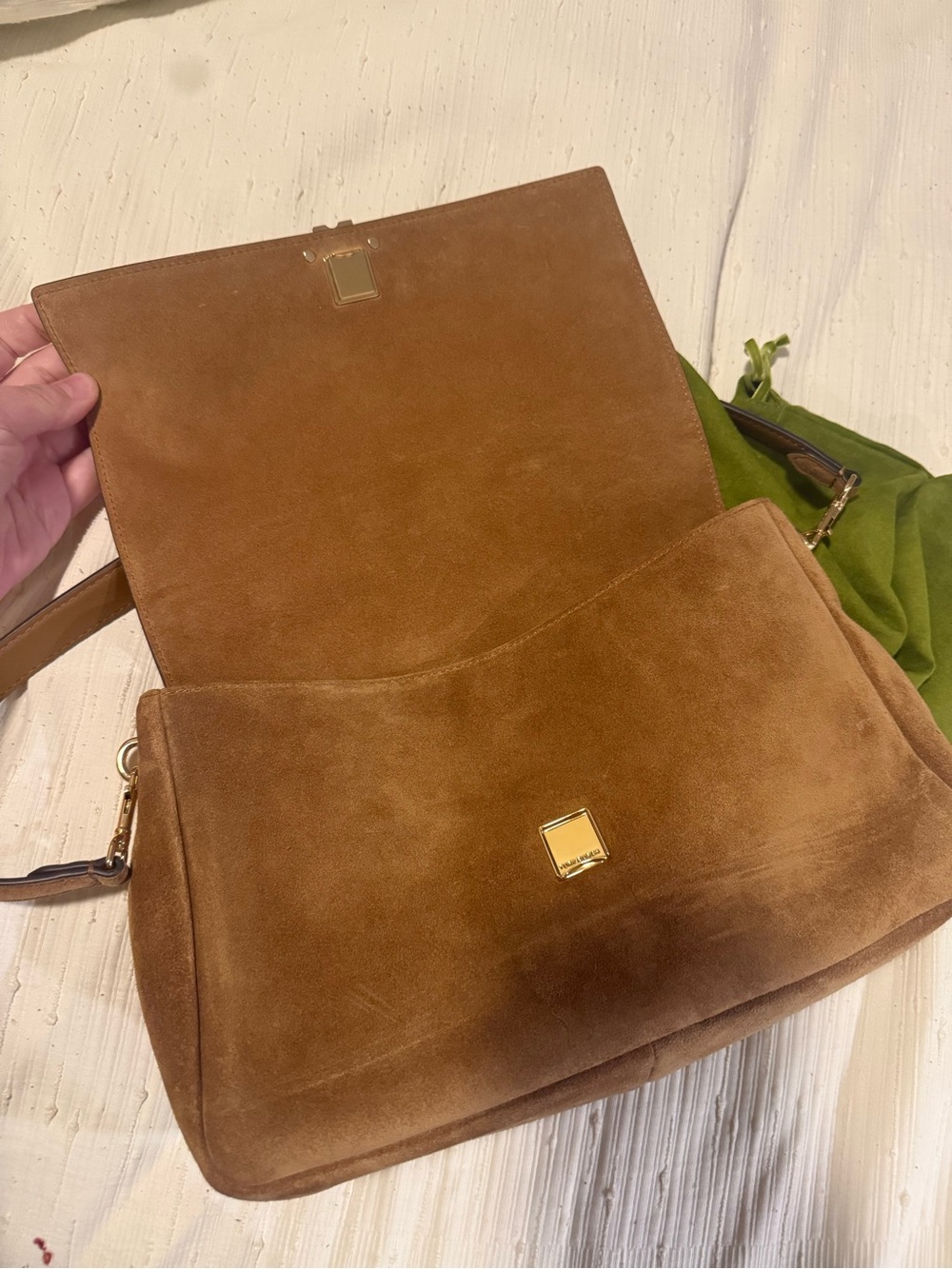 Tory Burch Charlie Suede Shoulder Bag - Picture 7 of 9